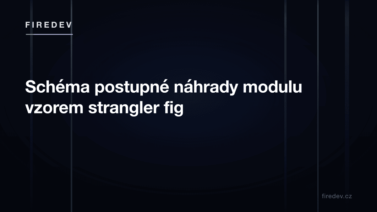 Schéma postupné náhrady modulu vzorem strangler fig